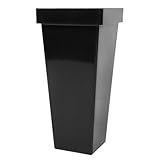 Ipetboom Cubeta Plástica Grande para Flores Contenedor Creativo para Arreglos Maceta DIY para Plantas Macetero Negro Cuadrado para Uso Hogar y Floristería