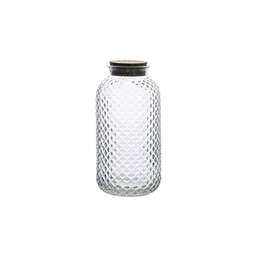 nihngvjm canisters Transparent Glass Jar Kitchen Food Storage Container Dried Fruit and Whole Grains Sealed Bottle Fruit Candy Jar Home Decoration (Color : A)
