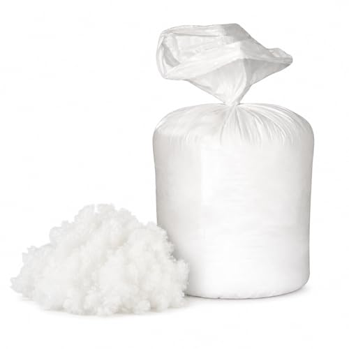 100% Virgin Polyester Hollowfibre Washable White Stuffing For Toys Sofas Cushions Soft Toys Teddy Bears Pillows - Anti-allergic High Grade Hollow Fibre Filling Only (500 Grams)