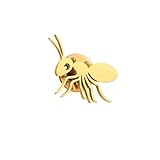 かわいいアリチャームステンレススチールスーツバッジゴールドスチールメッキガントピンは色あせしません。, free size, ステンレス鋼, 宝石 na