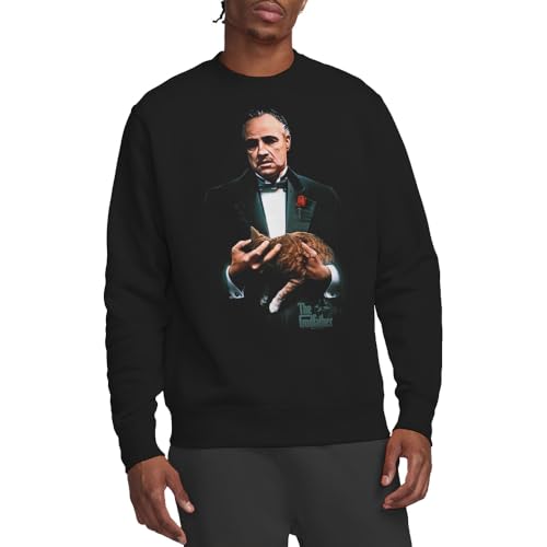 Godfather målad affisch rund tröja, svart, XX-Large, Svart, XXL