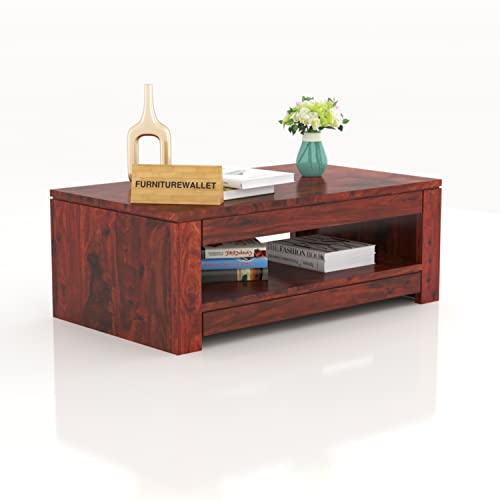 Image of Wooden Center Table for Living Room | Coffee Table for Home | Tea Table | Sofa Set Center Table (Honey Finish)