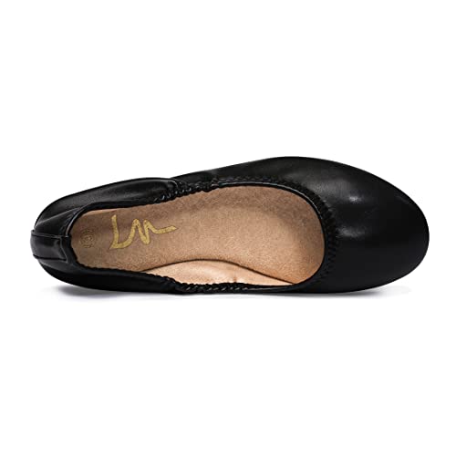 Image of LM Women's Ballet Flats Round Toe Slip On Flats Shoes Casual Dress Shoes Foldable Portable Travel Ballet Flat