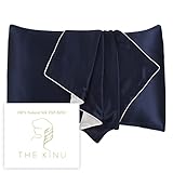 [THE KINU] シルク 枕カバー 50x70cm 洗える 最高級6Aランクシルク100% 封筒式カバー ノンファスナー 片面シルクで滑りにくい 寝癖軽減 抗菌防臭 敏感肌に優しい 大きいサイズ まくらカバー ピローケース ギフト シルク初心者