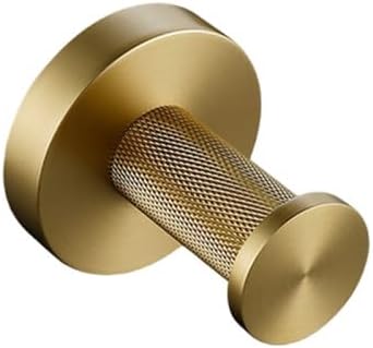 Bathroom Hardware Accessories Set Brushed Gold Knurled Brass Kit Towel Bar Ring Robe Hook Paper Holder Towel Ring Toilet Brush,Hook,BG