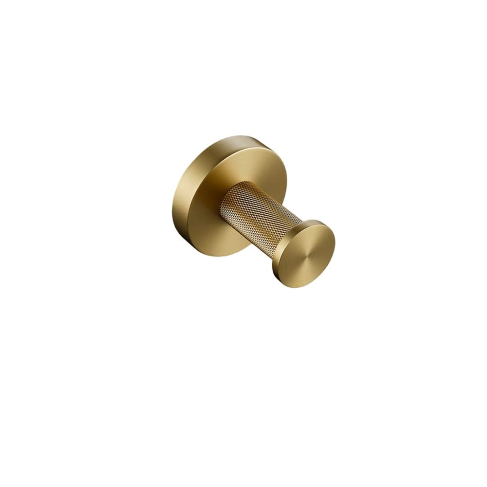 Bathroom Hardware Accessories Set Brushed Gold Knurled Brass Kit Towel Bar Ring Robe Hook Paper Holder Towel Ring Toilet Brush,hook,BG
