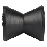Bootsanhänger Bogenrolle mit schwarzer Gummiauflage für Yachten, Motorboote & Schlauchboote - widerstandsfähiges Marine-Zubehör, 97 x 85 mm, 1