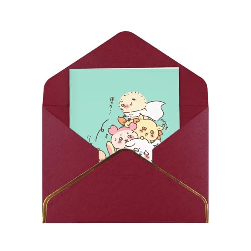 メッセージカード ちいかわ グリーティングカード かわいい 挨拶状 年賀状 感謝カード 金箔押し 封筒付き 多機能 レター用品 お誕生日 結婚式 記念日 職場 バレンタイン 人気 贈り物 プレゼント