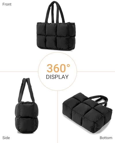 Bolso Puffer Tote grande acolchado para mujer miniatura 6