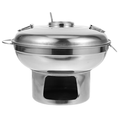 Casserole inox portable résistante à la chaleur pour cuisiner sans brûlure en camping