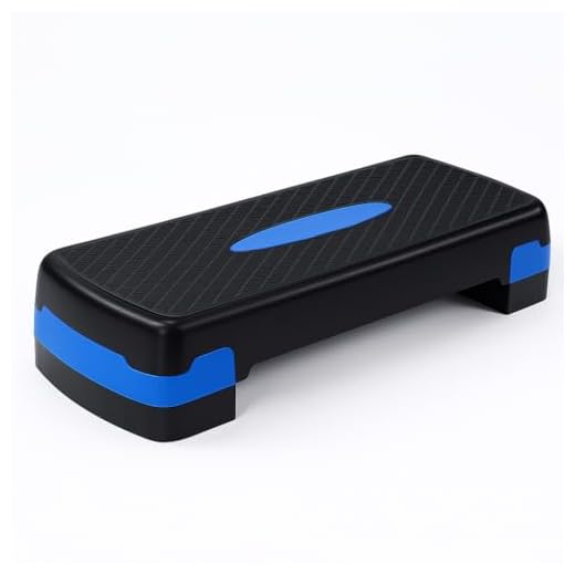 Plataforma Step aeróbic fitness en casa regulable en 2 alturas de 68 x 28 x 10/15 cm, base antideslizante, ideal piernas y glúteos, ejercicio cardio, peso máx. 150 kg, equipo de gimnasio