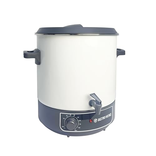 GastroHero Glühweinkocher 23L I Einkochautomat elektrisch mit Auslaufhahn I Einkochtopf mit Thermostat 30-110°C I Suppentopf & Glühweintopf | 1800 W Leistung GastroHero Glühweinkocher 23L I Einkochautomat elektrisch mit Auslaufhahn I Einkochtopf mit Thermostat 30-110°C I Suppentopf & Glühweintopf | 1800 W Leistung
