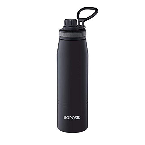 Image of Borosil - Stainless Steel Hydra Trek - Vacuum Insulated Flask Water Bottle, 850 ML, Green & - Stainless Steel Hydra Gosports - Vacuum Insulated Flask Water Bottle, 600 ML, Black