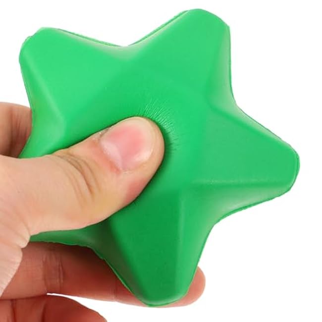 BESPORTBLE Finger Exercise Ball Hand Grip Strength Trainer, 4pcs Star Shaped Hand Grip Ball Finger Resistance Exercise Squeezer for Adults Hand Workout