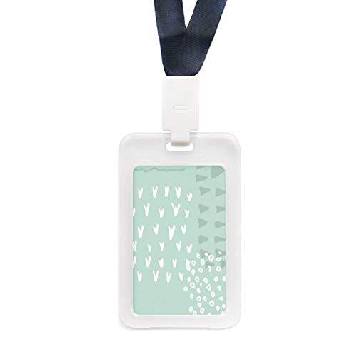 Étui de protection transparent cartes d'identité et crédit motif abstrait vert