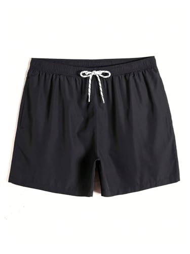 Floerns Men's 2 Pack Drawstring Swim Trunks Wide Leg Quick Dry Vacation Beach Shorts3