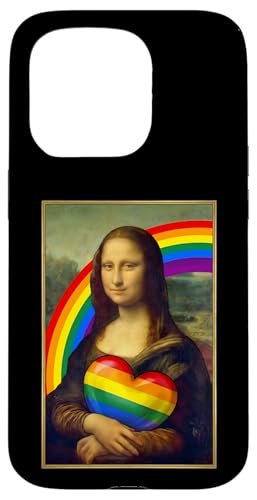 ���C���{�[ ���i���U �n�[�g ���� �v���C�h Funny Mona Lisa LGBTQ Heart �X�}�z�P�[�X iPhone 15 Pro �p