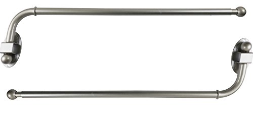 Urbanest Set of 2 Swing Arm Rods, 3/4-inch Diameter, 24-inch to 38-inch, Pewter