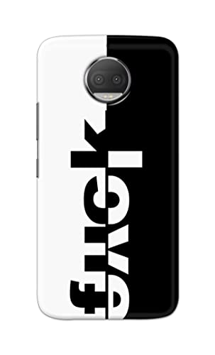 Image of PRINTFIDAA One Words Fukc Love Creative Art Innovative Wonderfull Printed Designer Hard Case for Motorola Moto G5S Plus (5.5 inch), XT1803, XT1805, XT1806, XT1804 Back Cover -(e) RPM1003