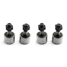 heyous Steel Cam Follower Bolt-Type Needle Roller Bearing, 13mm Roller Diameter, 9mm Roller Width, M5 Standard Stud