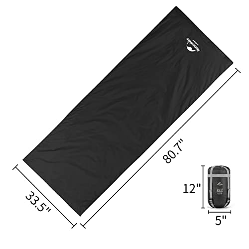 Naturehike Ultralight Sleeping Bag - Envelope Lightweight Portable, Waterproof, Comfort With Compression Sack - Great For 3 Season Traveling, Camping, Hiking (Black) #TOP5