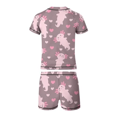 Cute Cartoon AxolotlChildren's Swimsuits Boys Two Piece Suit9-11Y（140cm）3