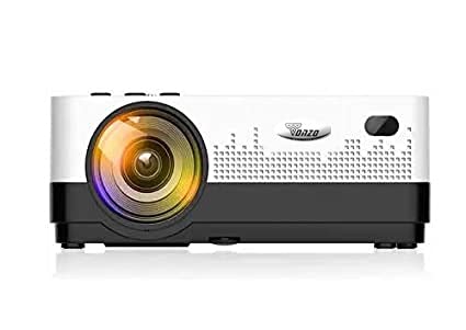 TONZO X Projector 4000 lumens Android Version 8.0 1GB/8GB Storage WiFi, Bluetooth, Games Home Cinema Video Projector 1280x1080P Corded 3.81M/150-inch Display (Black-Silver)