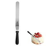 Perfekte Balance zwischen Steifigkeit und Flexibilität: Der Spatel gibt Ihnen mehr Kontrolle beim Zuckerguss Ihres Kuchens. Der professionelle abgewinkelte Kuchenspatel lässt sich beim Zuckerguss von Kuchen leichter bewegen. Ideal zum Glasieren und Glätten von Zuckerguss auf Kuchen, um Ihre Hände und Finger vom Zuckerguss fernzuhalten.