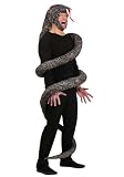 Adult Slithering Snake Costume Funny Animal Outfit with Coiled Python Design for Halloween Cosplay and Parties Standard