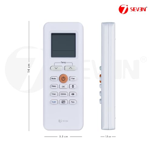 Image of 7SEVEN Compatible for Carrier Ac Remote Original RG70A /BGEF Model 205 Suitable for Split and Window Air Conditioner of 1 1.5 2 Ton Carrier ac