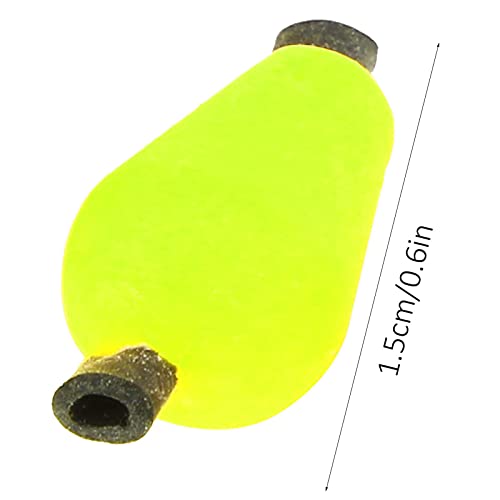 Fly Fishing Float Strike Indicator Fishing Bobbers 5 Pcs/Set Float Foam Tear Drop Strike Indicator Tackle Fishing(Fluorescent yellow) - Image 2