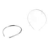 Ruilogod Rundes Haarband für Damen, Metall, Kopfbedeckung, Ornament, Haarreifen, dunkel, silberfarben, 10 Stück (ID: 16f 023 f94 8d7 7a7