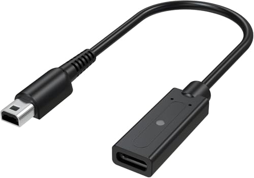 Ersatz USB-C Buchse auf 3DS Ladekabel Adapter Adapterkabel kompatibel mit Nintendo 3DS/3DS XL/New 3DS XL/DSi/2DS/2DSXL/New 2DS XL, USB-A zu C & USB-C zu C Kabel unterstützen