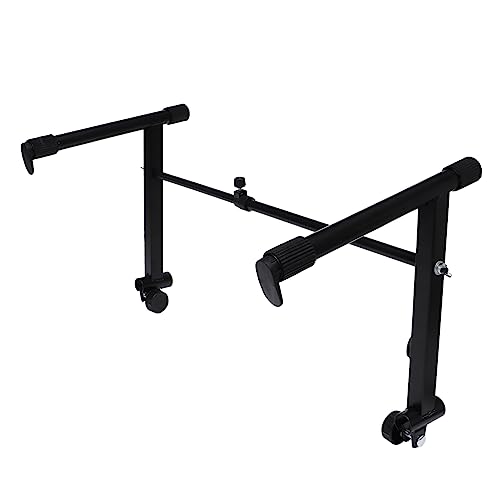 WHAMVOX Stand Keyboard Two-tier Keyboard Stand for Pianos Black Rubber Tube Ends 71cm Width Easy to Assemble Random Style