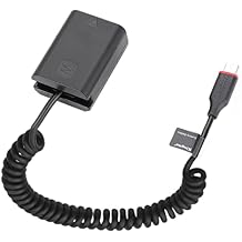King Ma NP-FW50 Dummy Battery Decoded NP-FW50 Battery Replacement with Type-C PD/QC Spring Power Adapter Cable Compatible with Sony A7 A7M2 A7R2 A7S2 A6000 A6300 A6500 A5000 A5100 Cameras