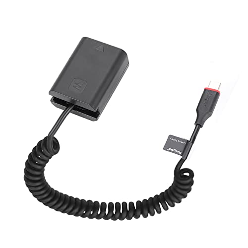 Cable muelle Tipo-C PD con batería ficticia NP-FW50 decodificada para Sony A7