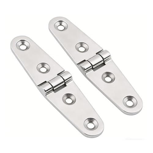 GEERYZHE 2PCS Stainless Steel Marine Hatch Hinges - Mirror Polished, for Boat Cabin Door & Watercraft Applications