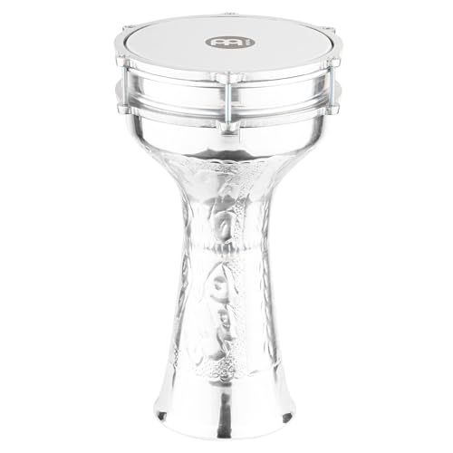 Jingle Darbuka Egyptian Goblet Drum, Hand Hammered â€” MADE IN TURKEY â€” Synthetic Head, 2-YEAR WARRANTY
