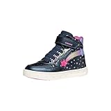 Fermeture simple riptape Geox J Skylin Girl Baskets Bleu Marine/Multicolore Taille 33 EU, Bleu Marine Multicolore., 33 EU