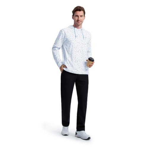Image of M MAELREG Hoodies for Men Golf Fleece Hooded Sweatshirts Dry Fit Athletic Lightweight Casual Midlayer Mens Hoodies Pullover