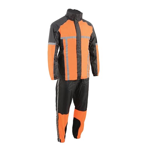 Milwaukee Performance Men's Waterproof Rain Suit w/HI Vis Reflective Tape (Orange, 5X-Big)