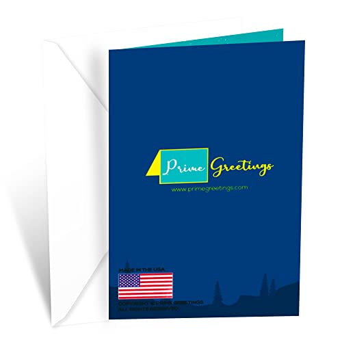 Prime Greetings Birthday Card For Grandson, Made in America, Eco-Friendly, Thick Card Stock with Premium Envelope 5in x 7.75in, Packaged in Protective Mailer