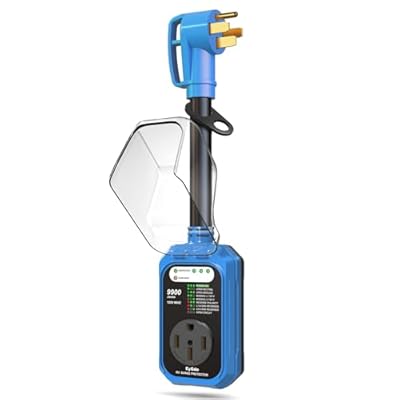 EyGde RV Surge Protector 50 Amp Waterproof, RV Circuit Analyzer with Full Electrical Protection, Power Plug Adapter Protectors for 50amp Camper Travel Trailer Accessories