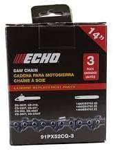 Echo 91PX52CQ-3 14 in. Low Profile Chainsaw Chain - 52 Link - Pack of 3