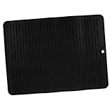 SOIMISS Silikon Abtropfmatte Hitzebeständige Geschirrunterlage für Küchenarbeitsplatte und Spüle Rutschfest Platzsparend Leicht zu Reinigen