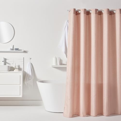 Rideau de Douche gauffré 180/200 Polyester Pink Utility