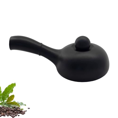 Tostatrice per caffè in ceramica per uso domestico, tostatrice manuale con manico estensibile, tostatrice per chicchi di caffè da piano cottura, tostatura uniforme, per chicchi, tè e cereali