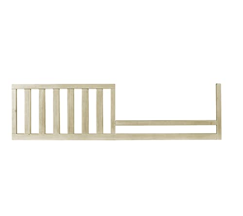 Image of Toddler Bed Safety Guard Rail for Dolce Babi Convertible Cribs - Solid Wood Rail for Convertible Crib to Toddler Bed Conversion - Safety Bed Rail for Children (Driftwood)
