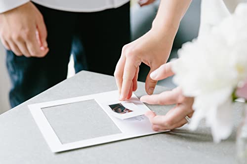 Pearhead Heart Thumbprint Keepsake Photo Frame And Ink Kit, Tabletop And Wall Mount Picture Frame, Wedding Registry, Wedding Reception Or Bridal Shower Gifts, 4X6 Photo, White #TOP2