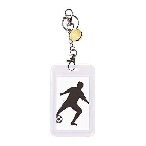 Badge protection football avec clochette jaune pour portefeuille